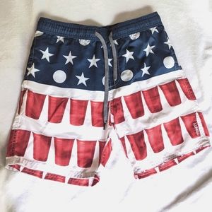 Lightly worn men's swim trunks.